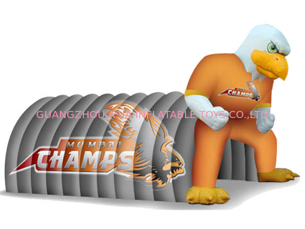 Fantasy Inflatable Entrance Tunnel With Eagle Mascot For Sports Event