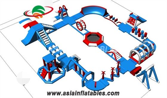 Аквапарк PVC голубого бассейна 30M 0.6mm цвета раздувное